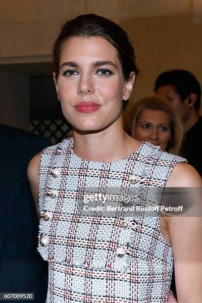 Charlotte Casiraghi attends the 4O Rue de Sevres : Preview at the Head Offices of Both Kering and Balenciaga. Building. The site was the former...