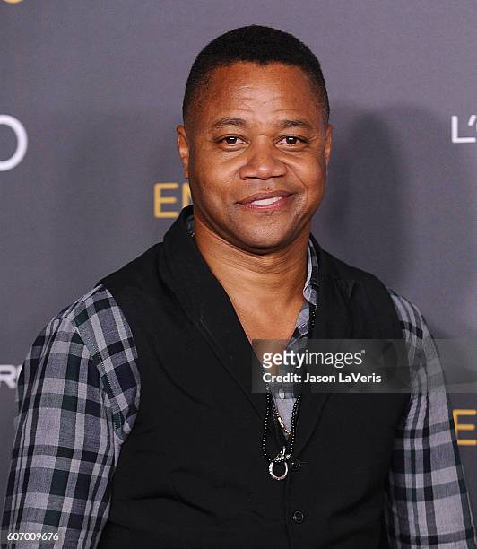 Actor Cuba Gooding Jr. Attends the Television Academy reception for Emmy nominated performers at Pacific Design Center on September 16, 2016 in West...