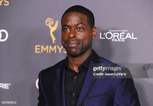 Actor Sterling K. Brown attends the Television Academy reception for Emmy nominated performers at Pacific Design Center on September 16, 2016 in West...