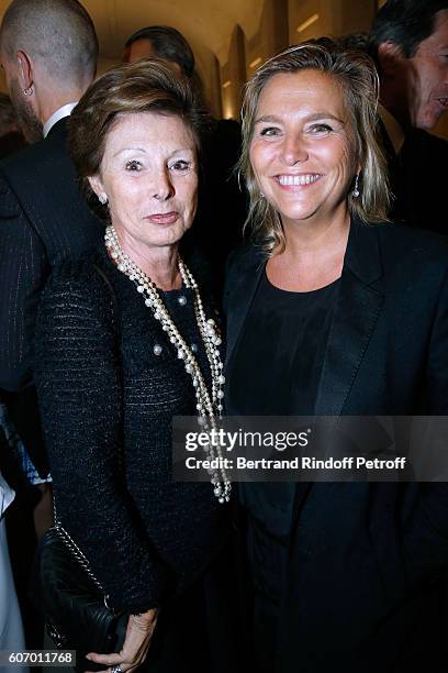 Marie-Louise de Clermont Tonnerre and Director of Communication and Image of Kerng Group, Valerie Duport attend the 4O Rue de Sevres : Preview at the...