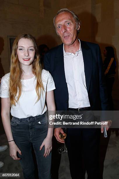 Dominique Pinault and his daughter attend the 4O Rue de Sevres : Preview at the Head Offices of Both Kering and Balenciaga. Building. The site was...