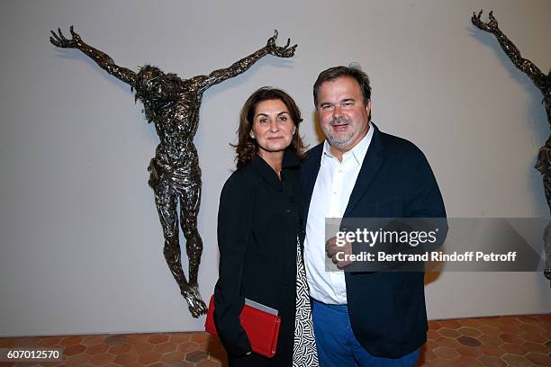 Pastry Chef Pierre Herme and his wife attend the 4O Rue de Sevres : Preview at the Head Offices of Both Kering and Balenciaga. Building. The site was...