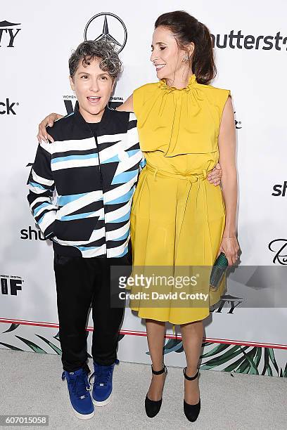 Jill Soloway and Michaela Watkins attend VARIETY and Women in Film Host Annual Pre-Emmy Celebration at Gracias Madre on September 16, 2016 in West...