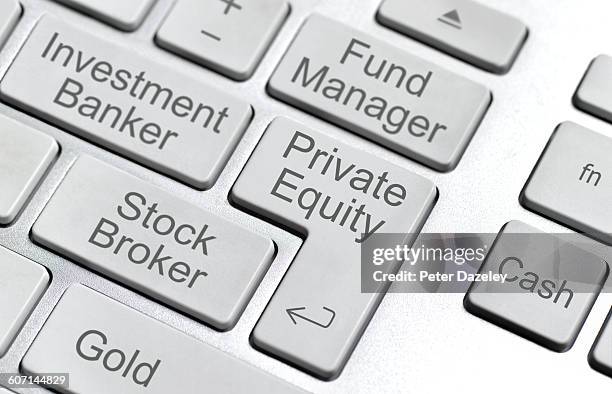 investment opportunities keyboard - private equity stock pictures, royalty-free photos & images