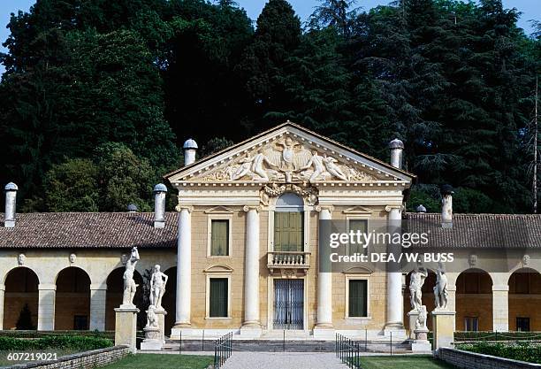 Central block, Villa Barbaro, 1554-1560, by Andrea Palladio , Maser, Veneto. Italy, 16th century.