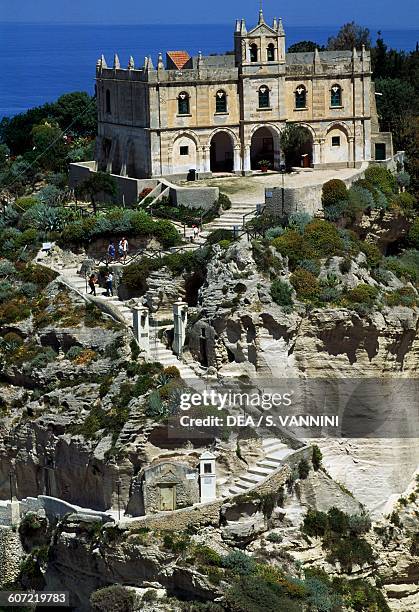 Church on St Mary's island Tropea, Calabria. Italy, 14th century.