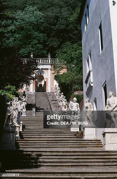 Staircase of Villa Nani-Mocenigo, Monselice. Italy, 17th-18th century.