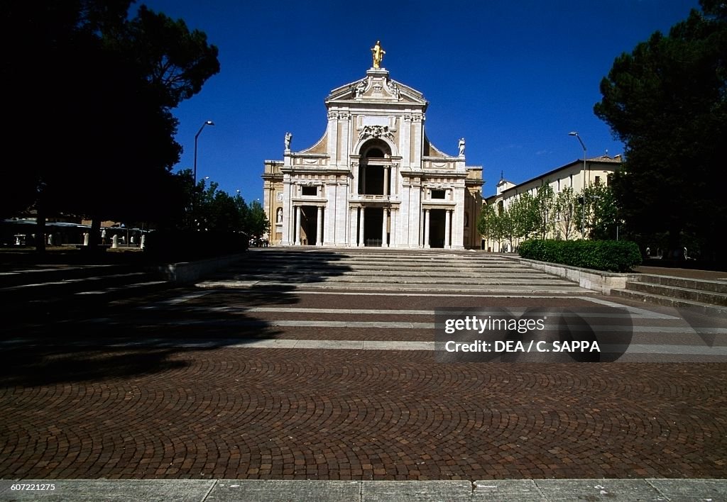 Facade of Basilica of St Mary of Angels, 1684, by Galeazzo Alessi (1512 to 1572), Assisi (UNESCO World Heritage List, 2000), Umbria, Italy, 17th century