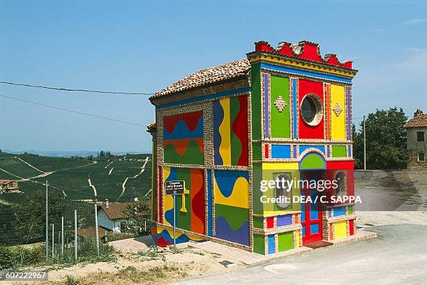 Barolo Chapel, by Sol LeWitt and David Tremlett, Brunate, La Morra, Langhe, Piedmont. Italy, 20th century.