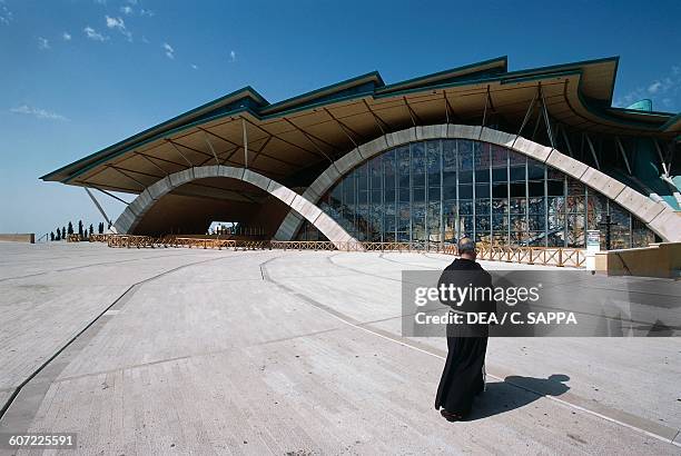 New church of Padre Pio, 1991-2004, architect Renzo Piano, San Giovanni Rotondo, Gargano, Apulia. Italy, 20th-21st century.