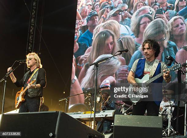 Musicians Daryl Hall and John Oates of Daryl Hall and John Oates Performs at the Sunset Cliffs Stage during the 2016 KAABOO Del Mar at the Del Mar...