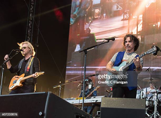 Musicians Daryl Hall John Oates of Daryl Hall and John Oates Performs at the Sunset Cliffs Stage during the 2016 KAABOO Del Mar at the Del Mar...