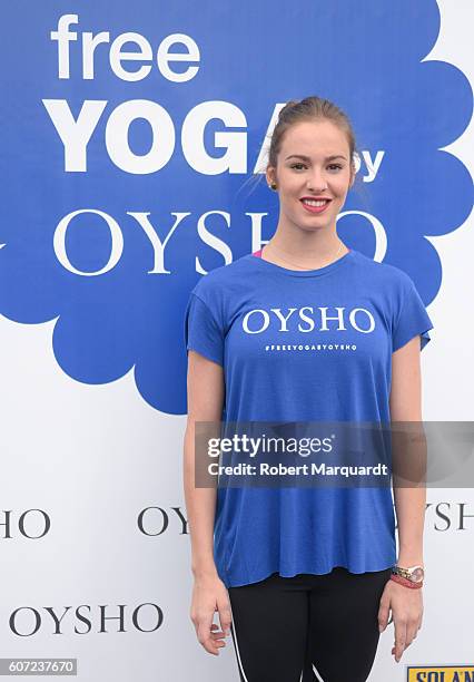 Elena Lopez attends the Free Yoga by Oysho event at the Arc de Triomf on September 17, 2016 in Barcelona, Spain.