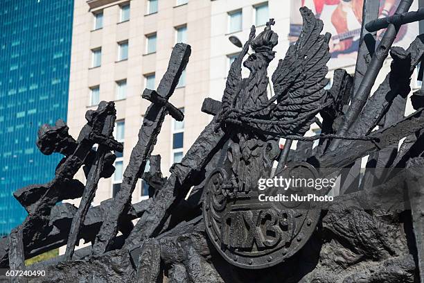 Monument to the Fallen and Murdered in the East during the Anniversary of Soviet invasion of Poland on 1939 in Warsaw, Poland on 17 September 2016