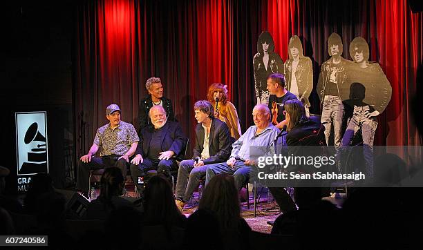 Panelists Monte A Melnick, Billy Idol, Ed Stasium, Linda Ramone, Mickey Leigh, Shepard Fairey, Seymour Stein and Scott Goldman discuss history and...