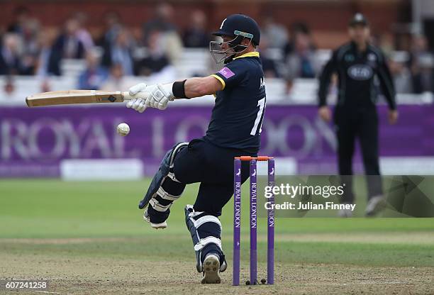 Tim Ambrose of Warwickshire bats during the Royal London one-day cup final between Warwickshire and Surrey at Lord's Cricket Ground on September 17,...