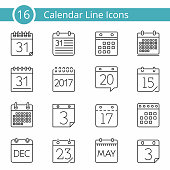 16 Calendar Icons