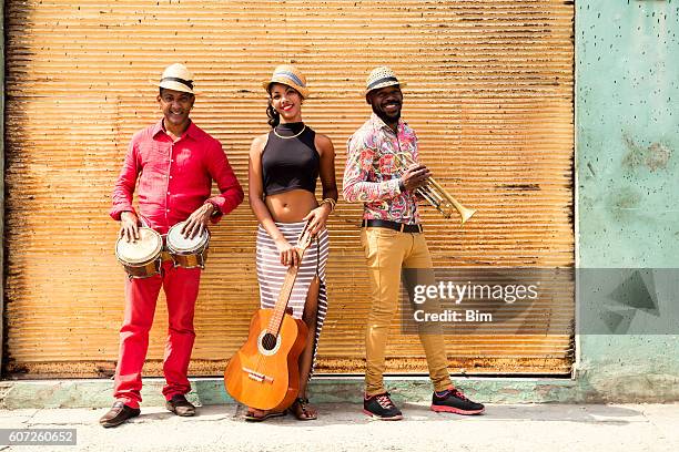 cuban musical trio - world music stockfoto's en -beelden