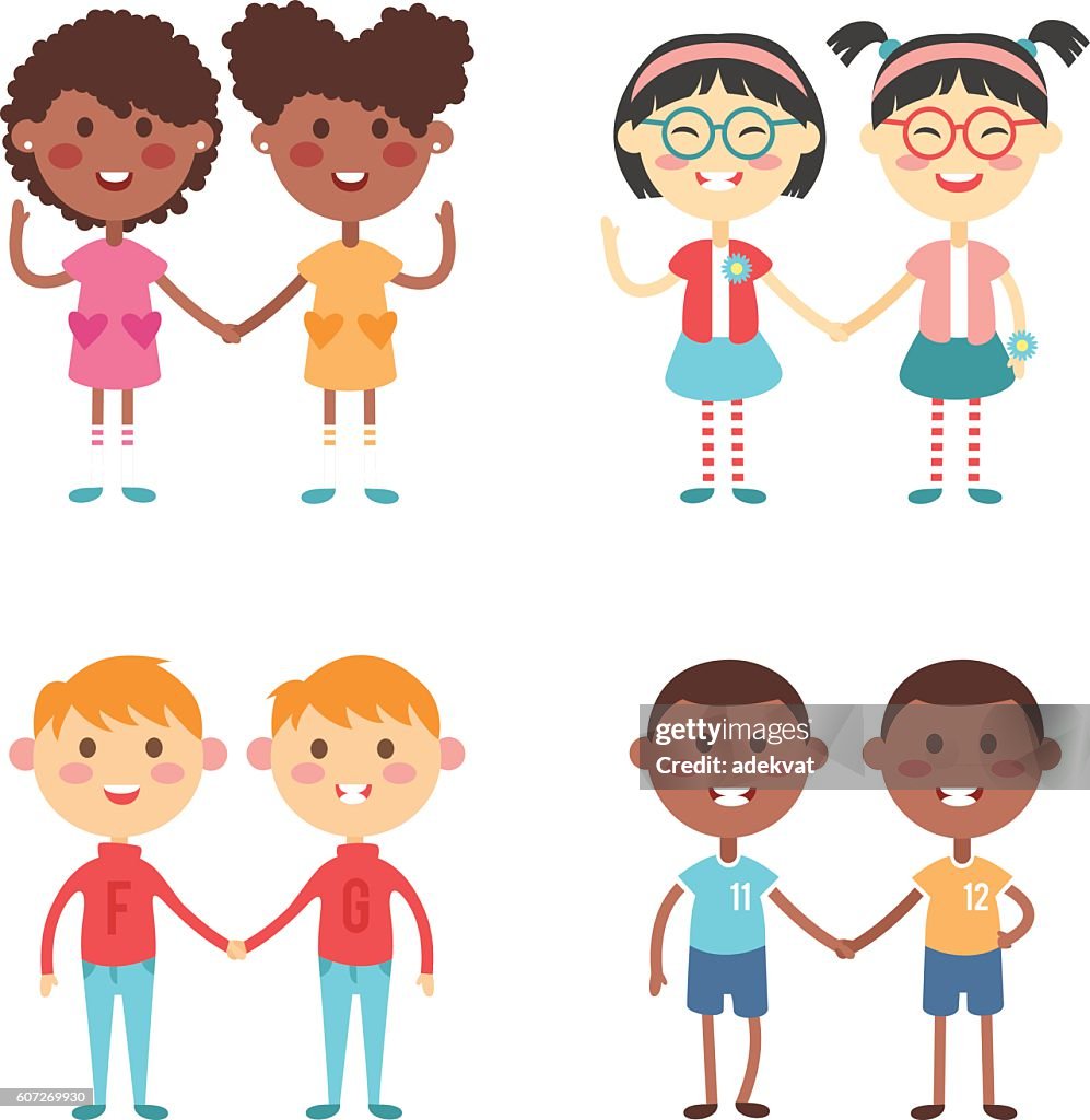 Vector Adorables Dibujos Animados Twins Hermanos Y Hermanas Ilustración de stock - Getty Images Vector Adorables Dibujos Animados Twins Hermanos Y Hermanas Ilustración de stock - Getty Images