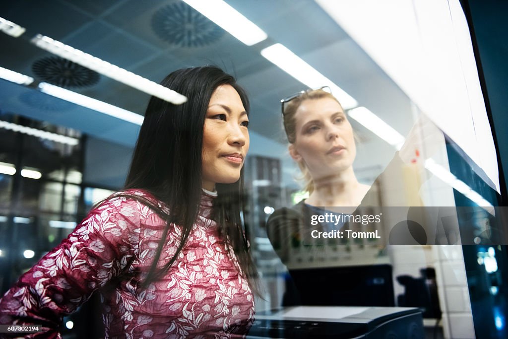 Female Engineers Discussing