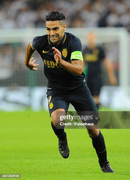 Radamel Falcao of AS Monaco during the UEFA Champions League match between Tottenham Hotspur FC and AS Monaco FC at Wembley Stadium on September 14,...