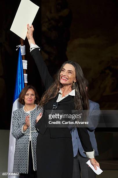 Spanish actress Angela Molina receives the National Cinematography Award on September 17, 2016 in San Sebastian, Spain.
