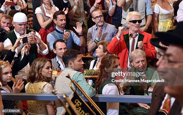 General view with Gerry Friedle, Carolin Reiber, Heino, Florian Silbereisen, Uli Ferber, Andrea Berg, Andreas Ferber and Vanessa Mai during the...