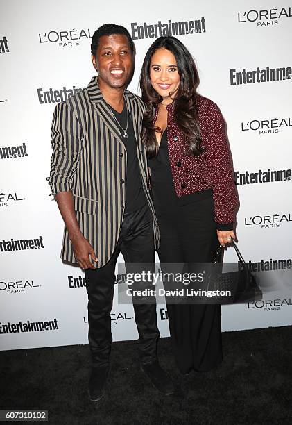 Recording artist Babyface and actress Nicole Pantenburg attend Entertainment Weekly's 2016 Pre-Emmy Party at Nightingale Plaza on September 16, 2016...