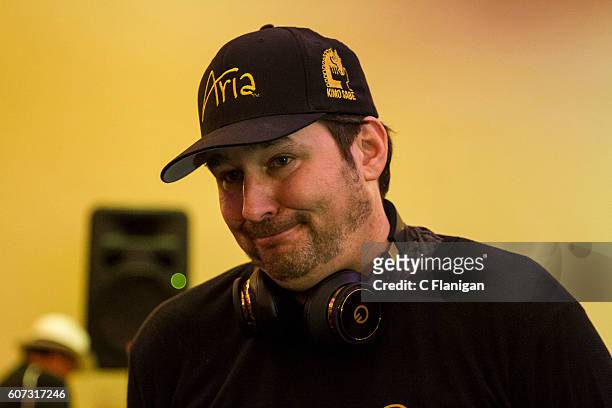 Professional poker player Phil Hellmuth attends the inaugural KAABOO Charity Poker Tournament at the 2016 KAABOO Del Mar at the Del Mar Fairgrounds...