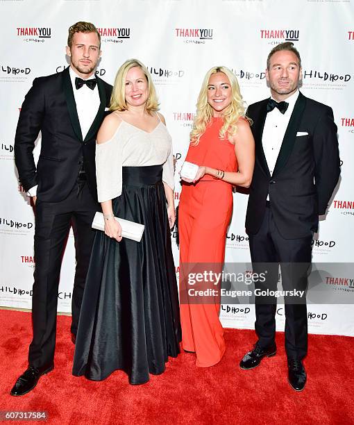 Jonas Lohr, Anne Lielahti, Lisa Parfelt, and Andreas Vural attend the World Childhood Foundation USA Thank You Gala 2016 - Arrivals at Cipriani 42nd...