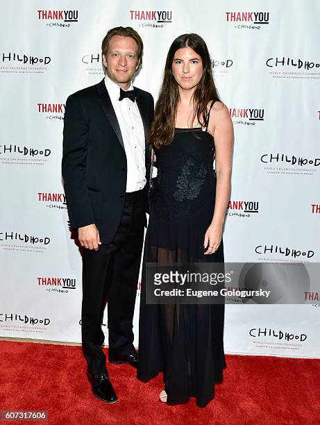Carl Kolber and Anna Lundblad attend the World Childhood Foundation USA Thank You Gala 2016 - Arrivals at Cipriani 42nd Street on September 16, 2016...