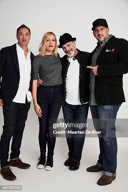 Jordan Levy, Michelle Kath Sinclair, Danny Seraphine and Tony Papa of 'The Terry Kath Experience' pose for a portrait at the 2016 Toronto Film...