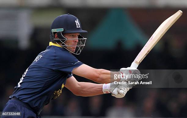 Jonathan Trott of Warwickshire bats during the Royal London One-Day Cup Final match between Surrey and Warwickshire at Lord's Cricket Ground on...