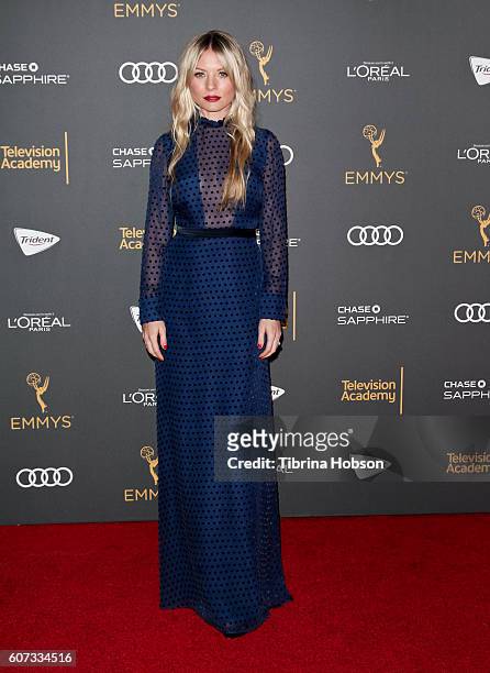 Kaitlin Doubleday attends the Television Academy reception for Emmy Nominees at Pacific Design Center on September 16, 2016 in West Hollywood,...