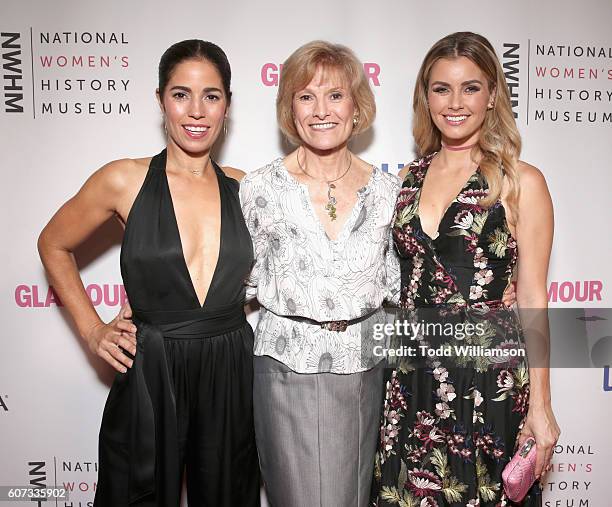 Actress Ana Ortiz, President & CEO, National Women's History Museum, Joan Wages and actress Brianna Brown attend the National Women's History Museum...