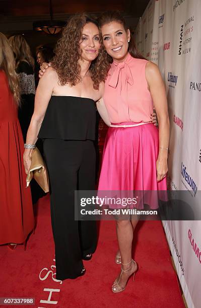Actresses Amy Brenneman and Kate Walsh attend the National Women's History Museum 5th Annual Women Making History Brunch presented by Glamour and...