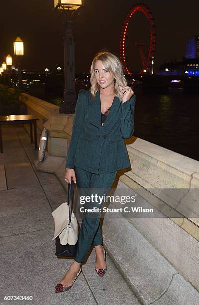 Lydia Rose Bright attends the Zeynep Kartal show during London Fashion Week Spring/Summer collections 2017 on September 17, 2016 in London, United...