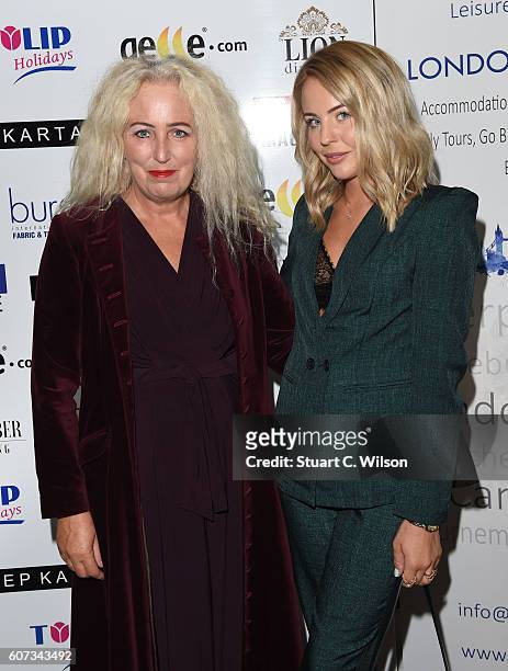 Debbie Bright and Lydia Rose Bright attend the Zeynep Kartal show during London Fashion Week Spring/Summer collections 2017 on September 17, 2016 in...