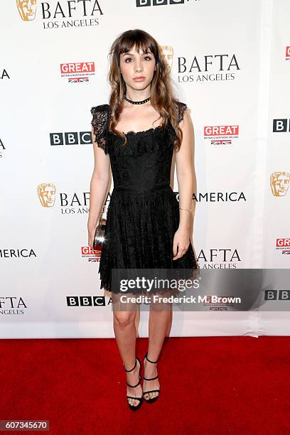 Actress Hannah Marks attends the BBC America BAFTA Los Angeles TV Tea Party 2016 at The London Hotel on September 17, 2016 in West Hollywood,...