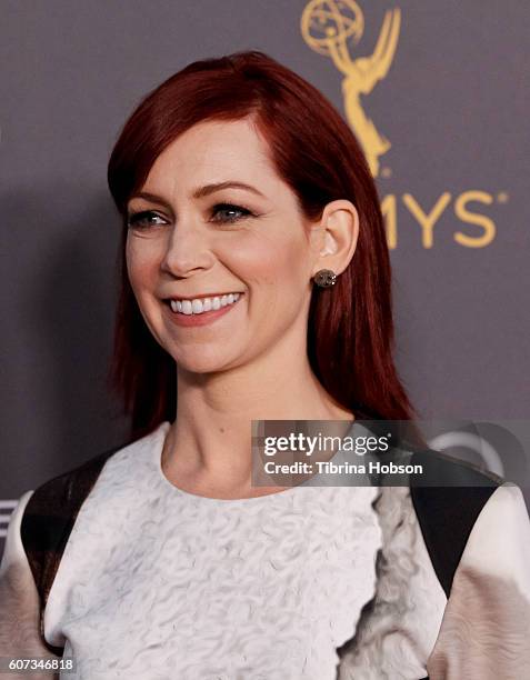 Carrie Preston attends the Television Academy reception for Emmy Nominees at Pacific Design Center on September 16, 2016 in West Hollywood,...