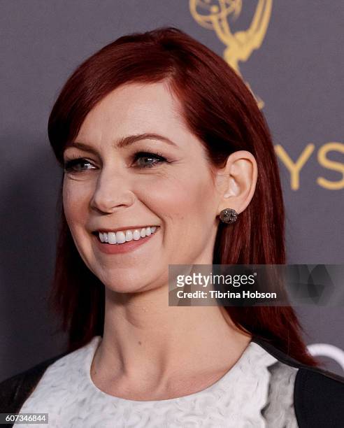 Carrie Preston attends the Television Academy reception for Emmy Nominees at Pacific Design Center on September 16, 2016 in West Hollywood,...