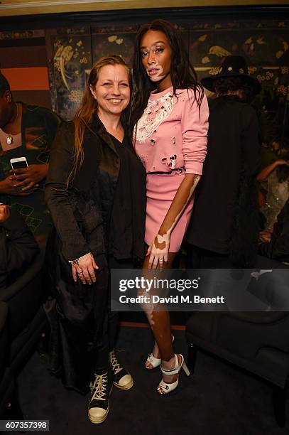Charlotte Knight, Winnie Harlowattends the launch of model Pat Cleveland's new book "Walking With The Muses" at Blakes Below on September 17, 2016 in...