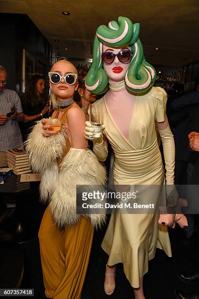 Alice Chater ,Pandemonia attend the launch of model Pat Cleveland's new book "Walking With The Muses" at Blakes Below on September 17, 2016 in...