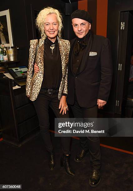 Ellen Von Unwerth & Sascha Lilic attend the launch of model Pat Cleveland's new book "Walking With The Muses" at Blakes Below on September 17, 2016...