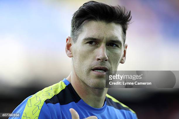 Gareth Barry of Everton before the Premier League match between Everton and Middlesbrough at Goodison Park on September 17, 2016 in Liverpool,...