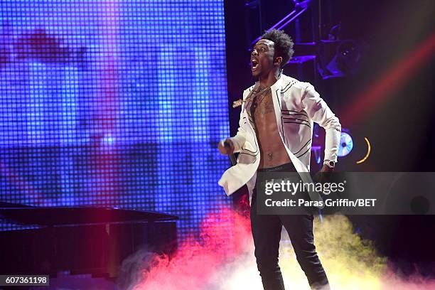 Desiigner performs onstage during the 2016 BET Hip Hop Awards at Cobb Energy Performing Arts Center on September 17, 2016 in Atlanta, Georgia.