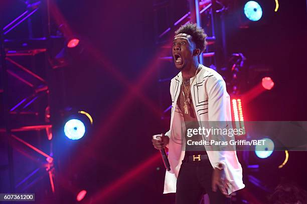 Desiigner performs onstage during the 2016 BET Hip Hop Awards at Cobb Energy Performing Arts Center on September 17, 2016 in Atlanta, Georgia.