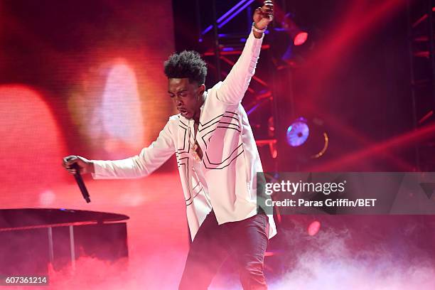 Desiigner performs onstage during the 2016 BET Hip Hop Awards at Cobb Energy Performing Arts Center on September 17, 2016 in Atlanta, Georgia.