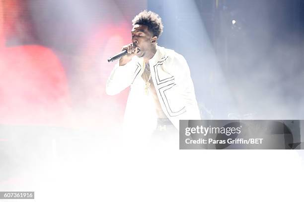 Desiigner performs onstage during the 2016 BET Hip Hop Awards at Cobb Energy Performing Arts Center on September 17, 2016 in Atlanta, Georgia.