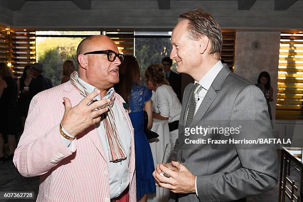 S Nigel Daly and British Consul General in L.A. Chris O'Connor attend the BBC America BAFTA Los Angeles TV Tea Party 2016 at The London Hotel on...